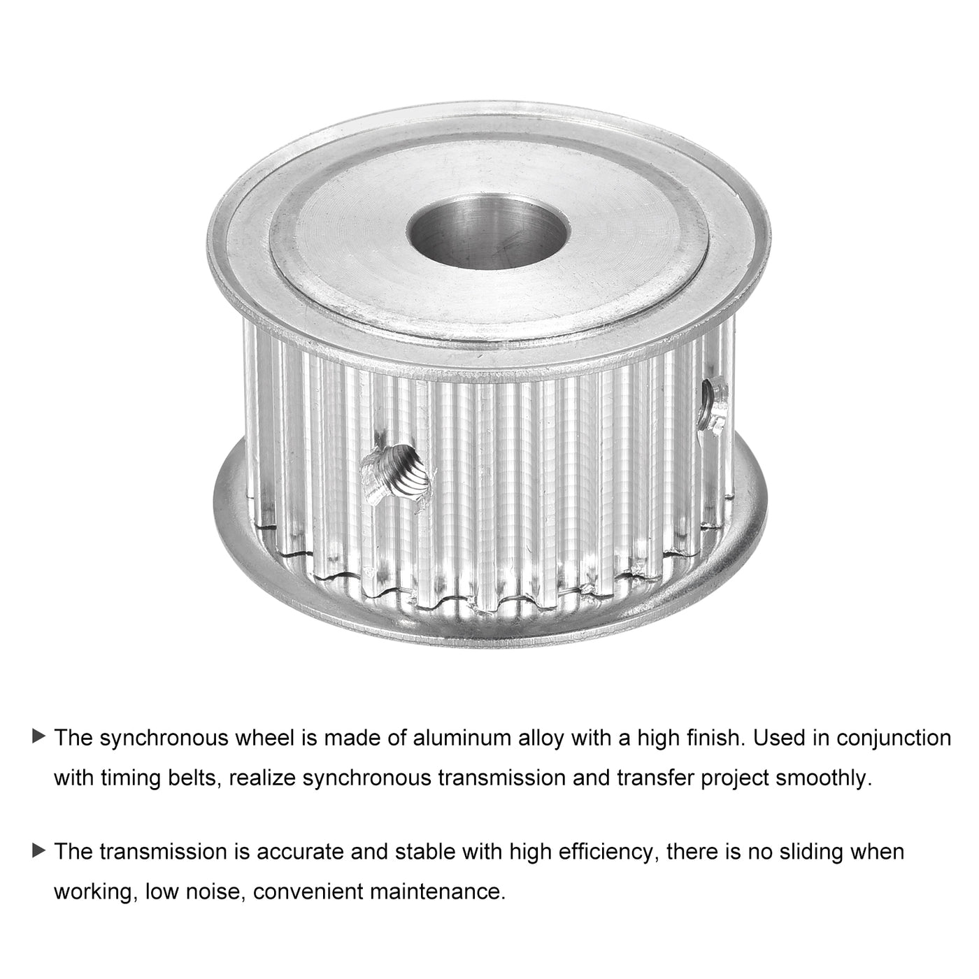 Harfington 5M 25Teeth Timing Pulley Synchronous Wheel Belt Drive without Step 25mm Height 5mm Pitch 10mm Bore for Belt, 3D Printer, CNC