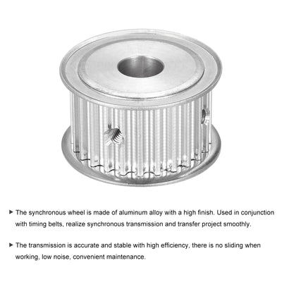 Harfington 5M 25Teeth Timing Pulley Synchronous Wheel Belt Drive without Step 25mm Height 5mm Pitch 10mm Bore for Belt, 3D Printer, CNC