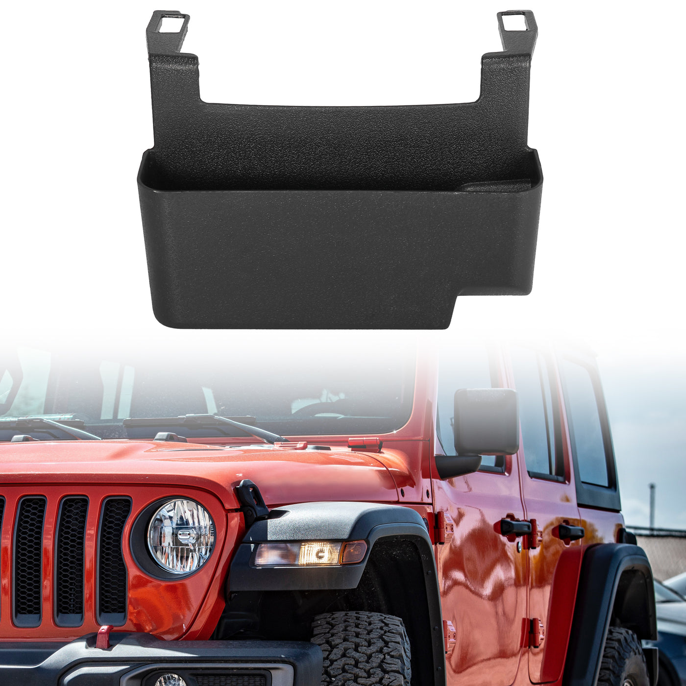 X AUTOHAUX Car Center Console Hanging Storage Box Organizer Tray Interior Accessory for Jeep Wrangler JL 2018-2021