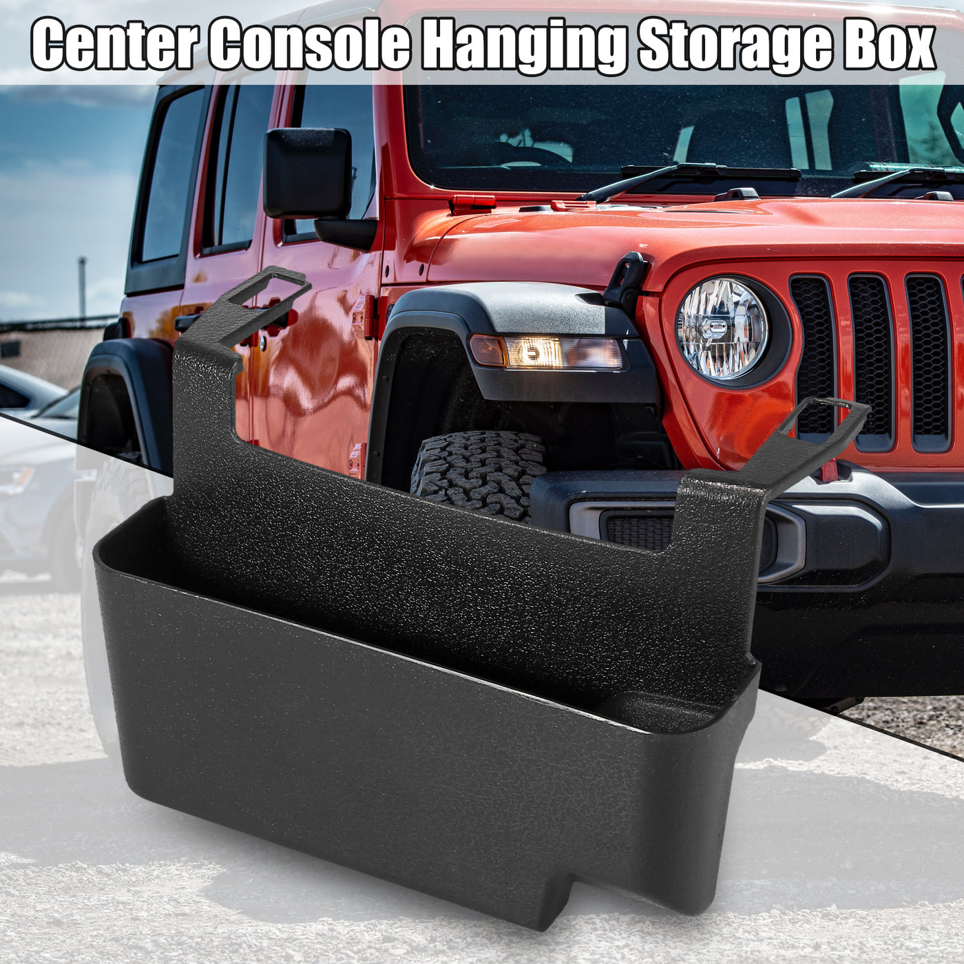 X AUTOHAUX Car Center Console Hanging Storage Box Organizer Tray Interior Accessory for Jeep Wrangler JL 2018-2021