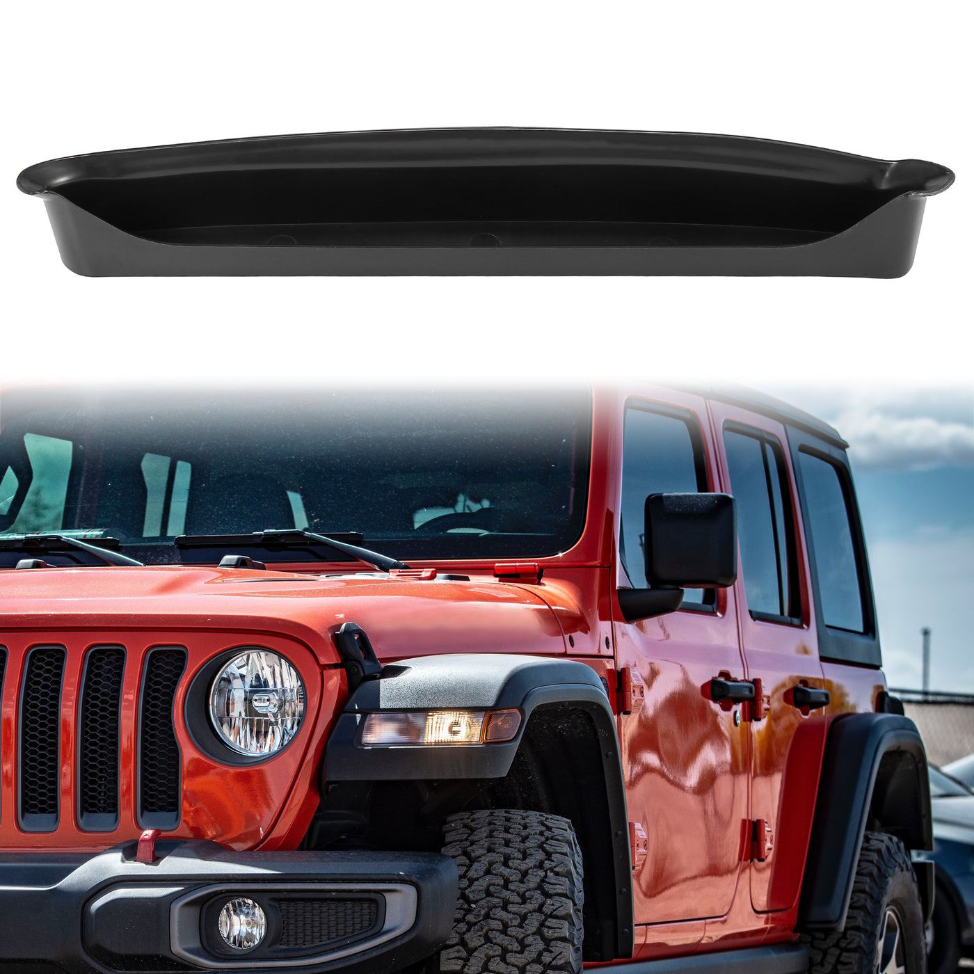 X AUTOHAUX Car Passenger Side Storage Box Organizer Tray Interior Accessory for Jeep Wrangler JL 2018-2021