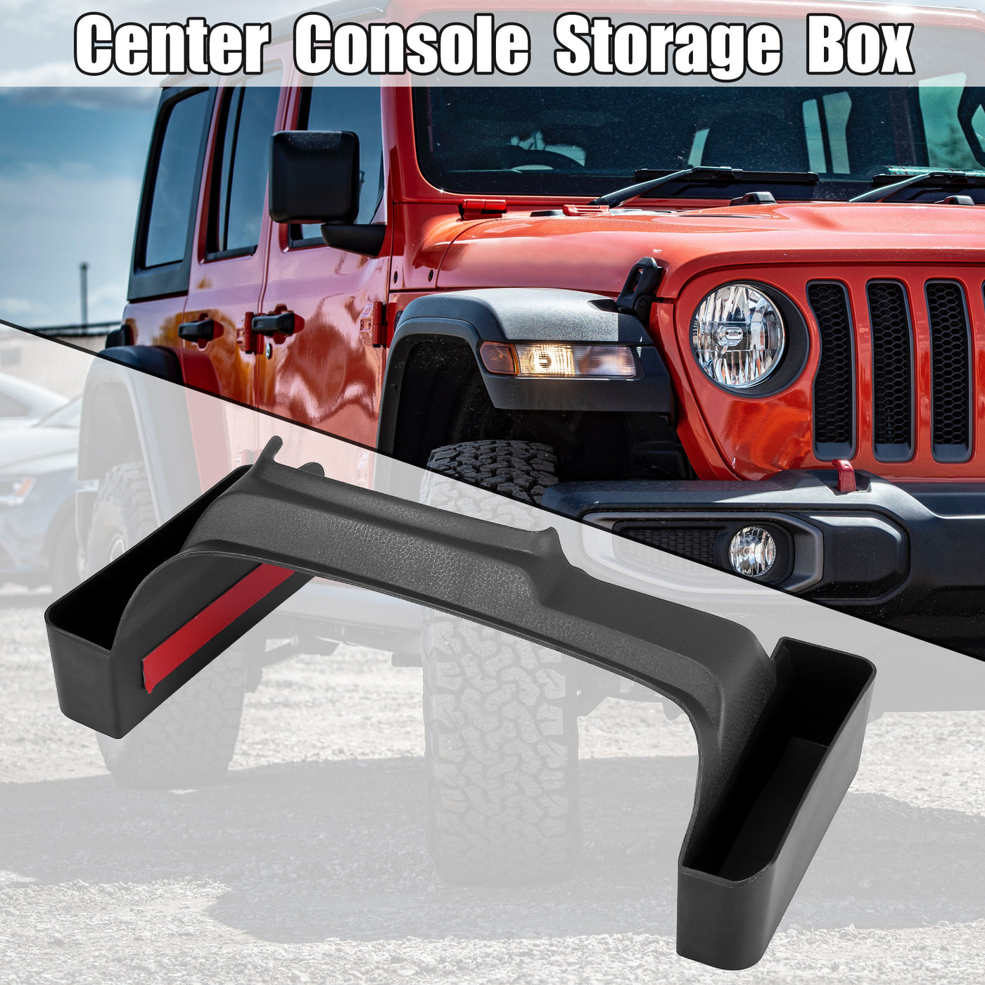 X AUTOHAUX Car Center Console Gear Shifter Storage Box Organizer Interior Accessory for Jeep Wrangler JL 2018-2021