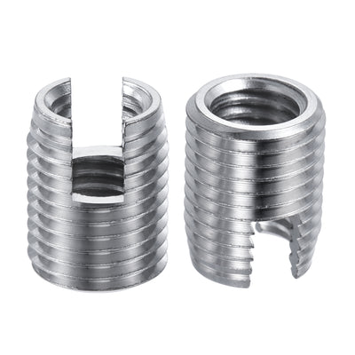 Harfington Uxcell Self Tapping Threaded Inserts M10 M14x18mm Carbon Steel Repairing Nuts 10pcs