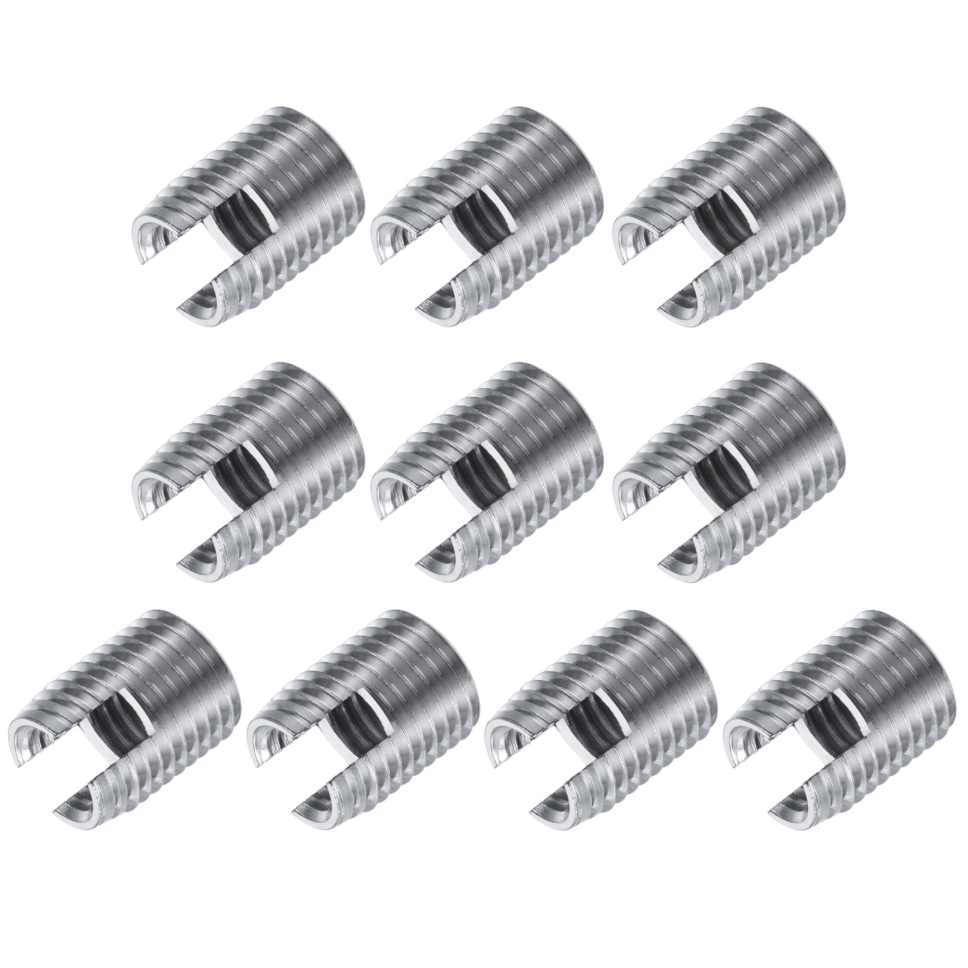 uxcell Uxcell Self Tapping Threaded Inserts M10 M14x18mm Carbon Steel Repairing Nuts 10pcs