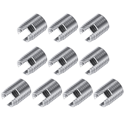 Harfington Uxcell Self Tapping Threaded Inserts M10 M14x18mm Carbon Steel Repairing Nuts 10pcs