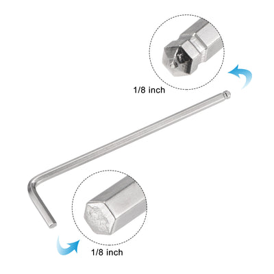 Harfington Uxcell 1/8" Ball End Hex Key Wrench, L Shaped Long Arm CR-V Repairing Tool