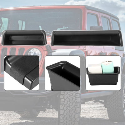 Harfington 1 Set Car Door Grab Handle Storage Box Organizer for Jeep Wrangler JK 2007-2010