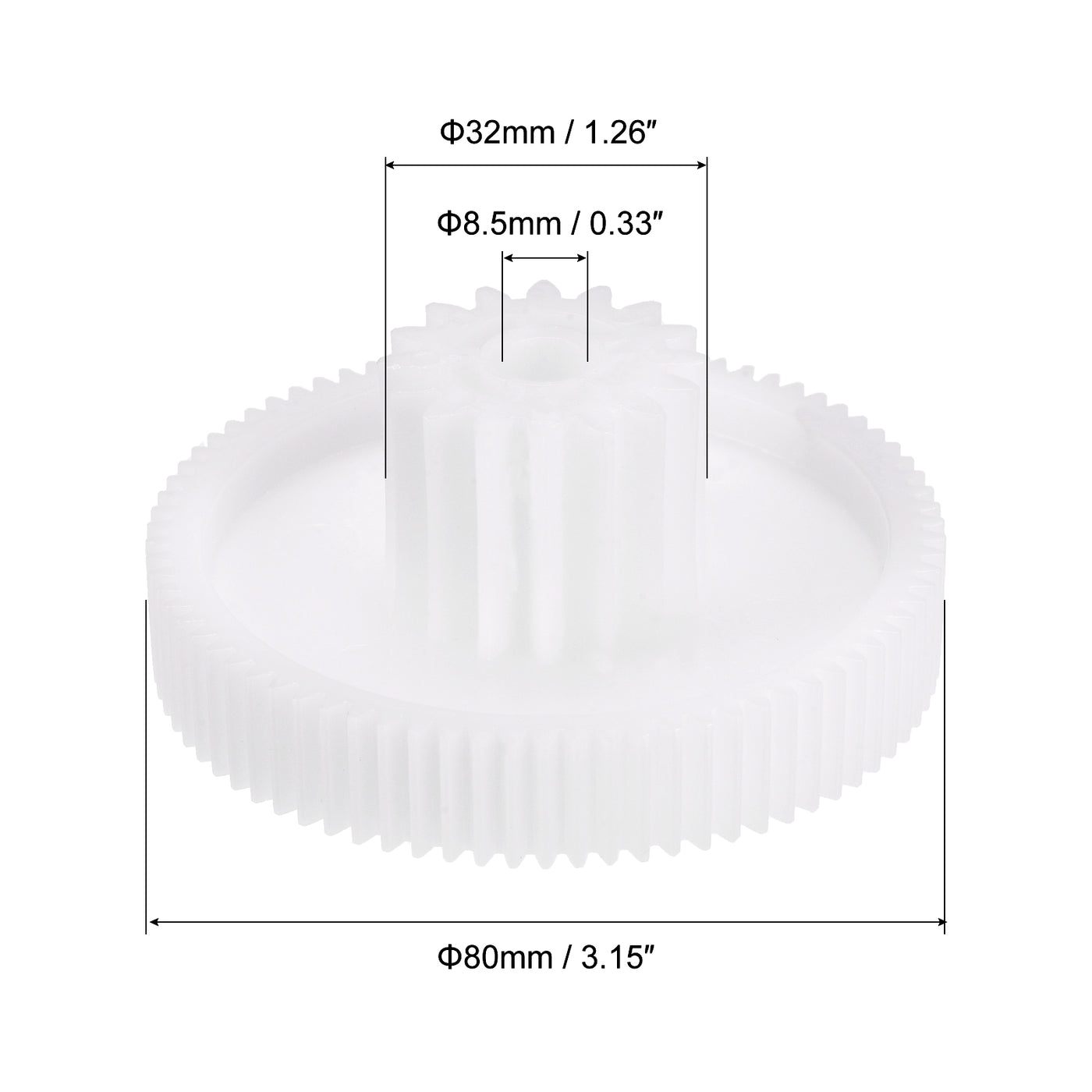 Harfington Plastic Gear 16 and 78 Teeth 80mm x 32mm Diameter for Meat Grinder Kitchen