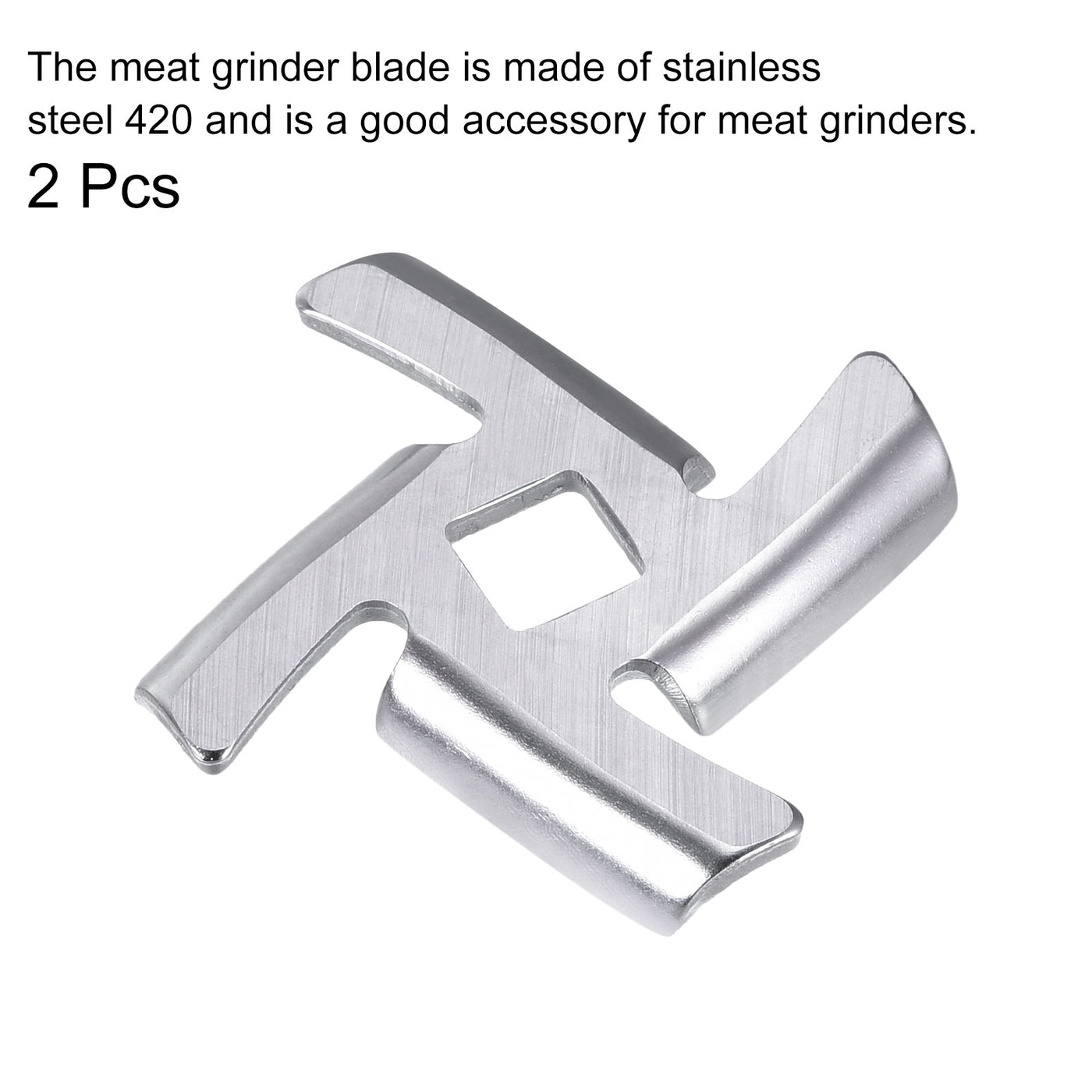 Harfington Meat Grinder Blade 47mm Stainless Steel Knife Cutter Replacement for Grinders Pack of 2