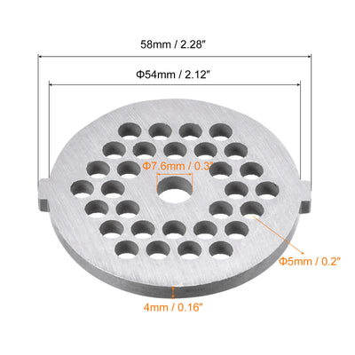 Harfington Meat Grinder Plate 5mmx54mm Stainless Steel Replacement for Grinders