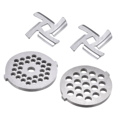 Harfington Meat Grinder Blade 47mm and Meat Grinder Plate 5mm 7mm for Grinders 1 Set