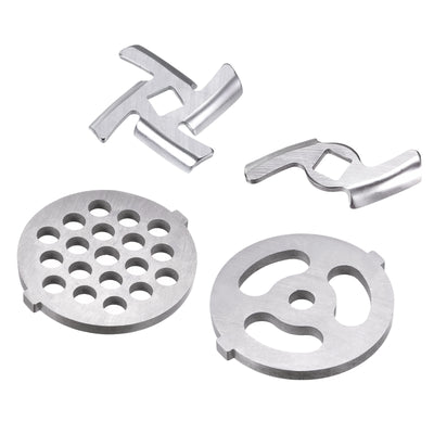 Harfington Meat Grinder Blade 47mm 49mm and Meat Grinder Plate 7mm for Grinders 1 Set