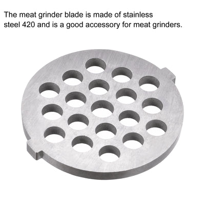 Harfington Meat Grinder Plate 7mmx54mm Iron Alloy Replacement for Grinders