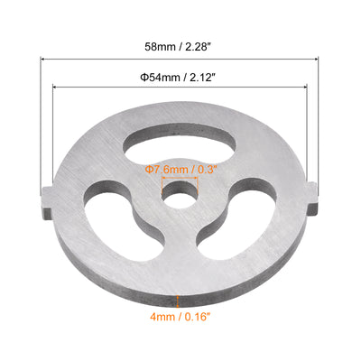 Harfington Meat Grinder Plate 7mmx54mm Iron Alloy Chopper for Grinders