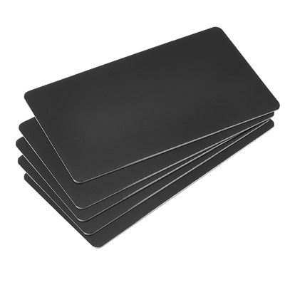 Harfington Uxcell Blank Metal Card 66x40x0.5mm Anodized Aluminum Plate Black 20 Pcs