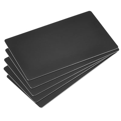 Harfington Uxcell Blank Metal Card 85x50x1mm Anodized Aluminum Plate Black 15 Pcs