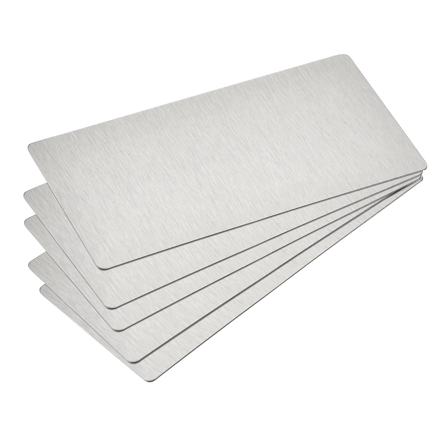uxcell Uxcell Blank Metal Card Plating 201 Stainless Steel Plate