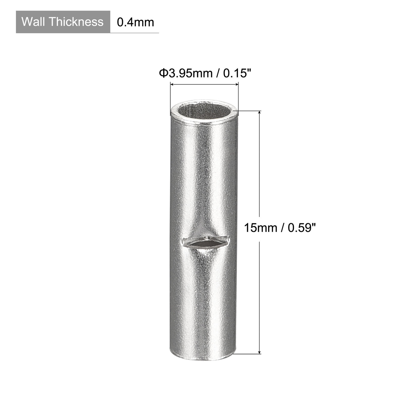 Harfington Non-Insulated Butt Crimp Terminals 16-14 AWG, Pack of 150