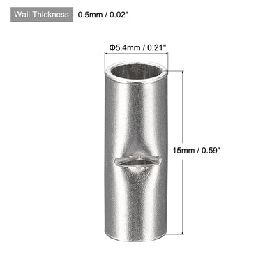 Harfington Non-Insulated Butt Crimp Terminals 12-10 AWG, Pack of 100