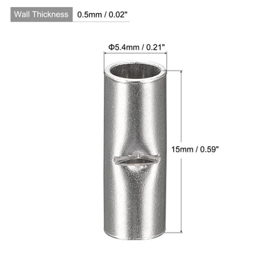 Harfington Non-Insulated Butt Crimp Terminals 12-10 AWG, Pack of 100