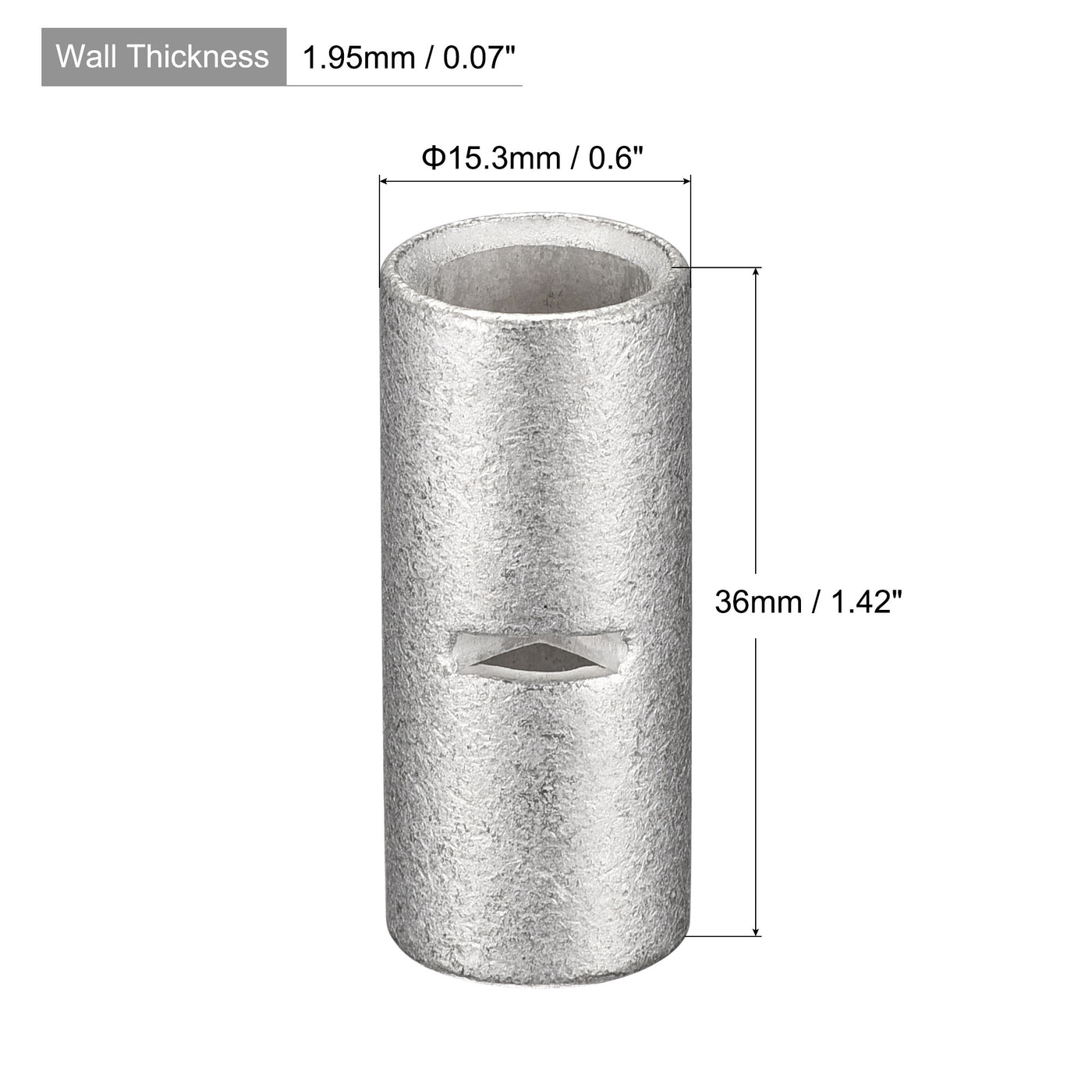 Harfington Non-Insulated Butt Crimp Terminals 1/0 AWG, Pack of 2