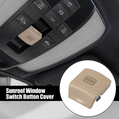 Harfington Car Sunroof Window Switch Button Cover Sunroof Switch Cover Beige for Mercedes-Benz C-Class W204 E-Class W212 C207 CLS-Class W218 C218 Replace