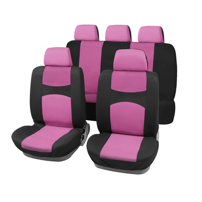 Harfington 9pcs Universal Fit Full Set Car Seat Cover Kit Flat Cloth Fabric Seat Protector Pad for Most Car Truck SUV