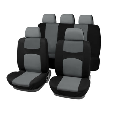 Harfington 9pcs Universal Fit Full Set Car Seat Cover Kit Flat Cloth Fabric Seat Protector Pad for Most Car Truck SUV