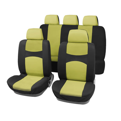 Harfington 9pcs Universal Fit Full Set Car Seat Cover Kit Flat Cloth Fabric Seat Protector Pad for Most Car Truck SUV