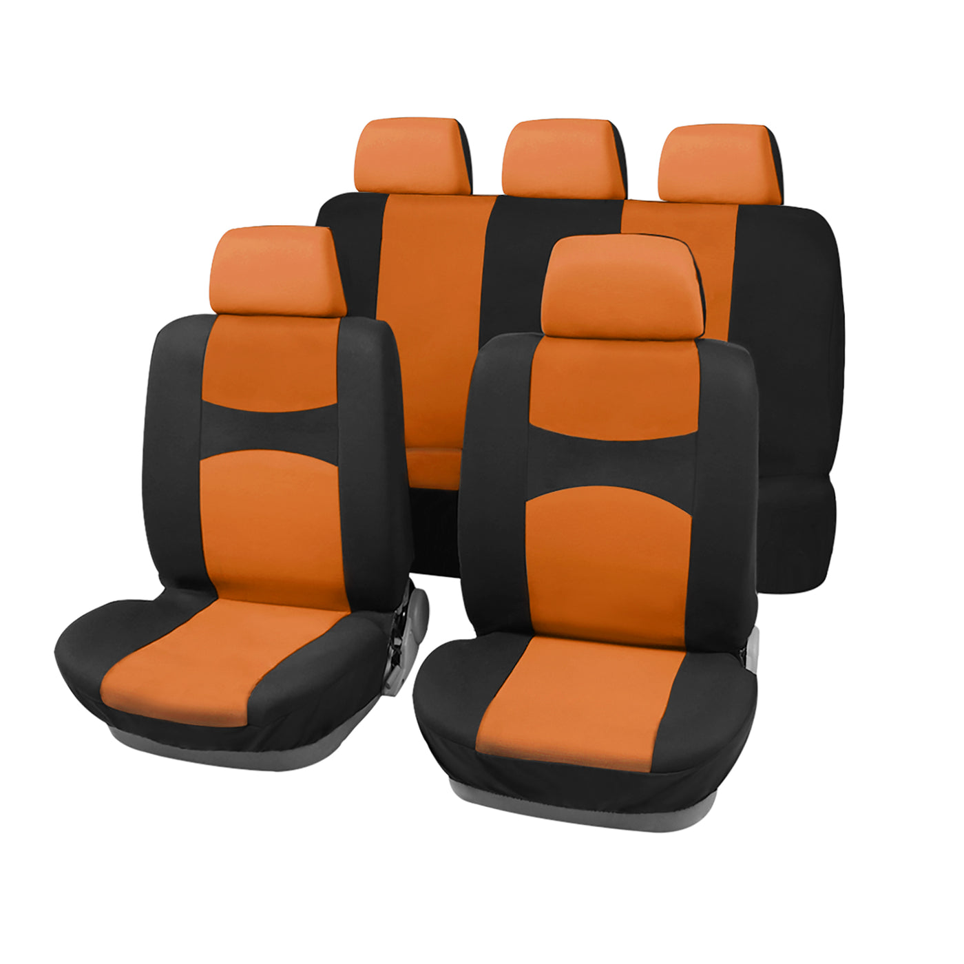 X AUTOHAUX 9pcs Universal Fit Full Set Car Seat Cover Kit Flat Cloth Fabric Seat Protector Pad for Most Car Truck SUV