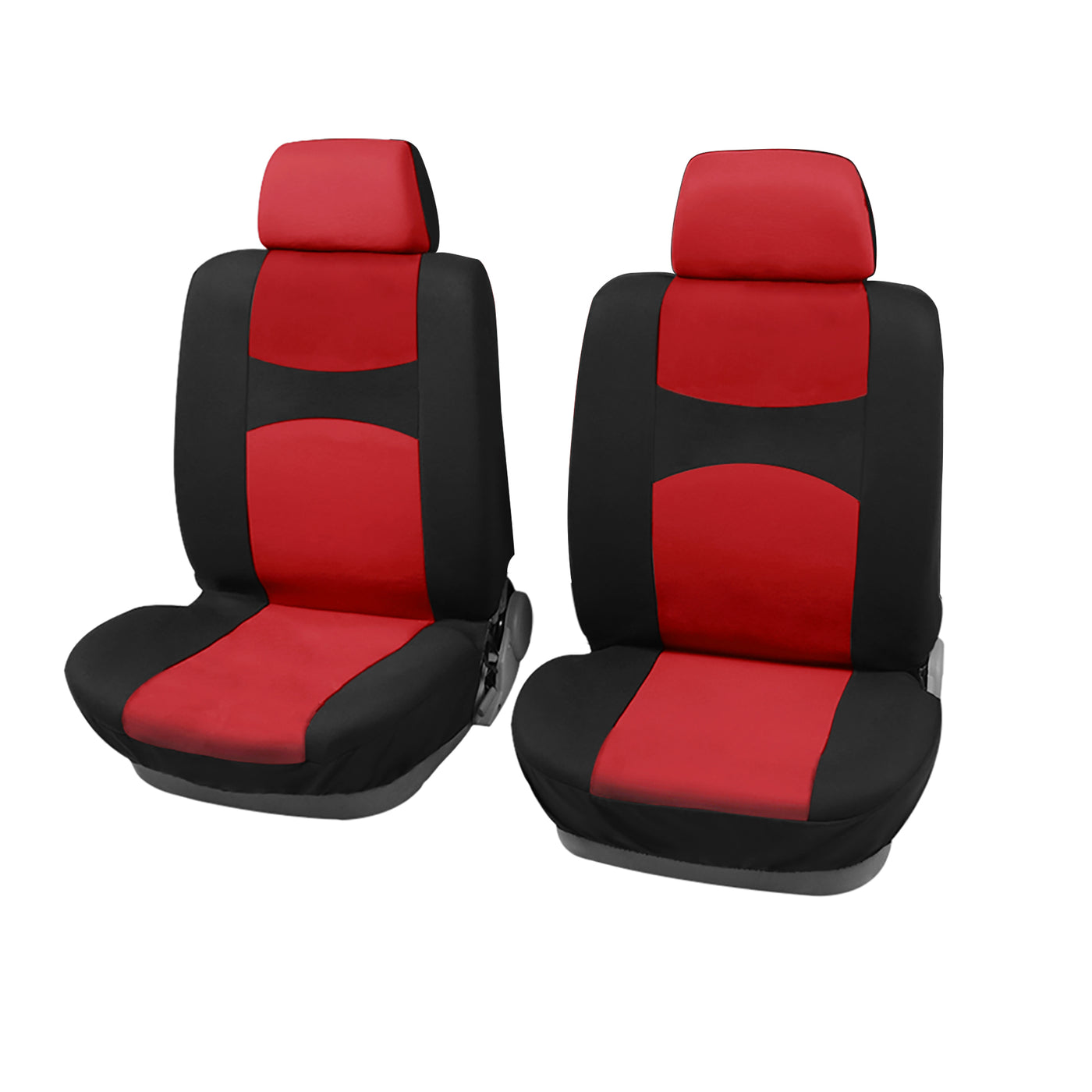 X AUTOHAUX 2pcs Headrest & 2pcs Front Seat Cover Kit Flat Cloth Fabric Seat Protector Pad for Most Car Truck SUV