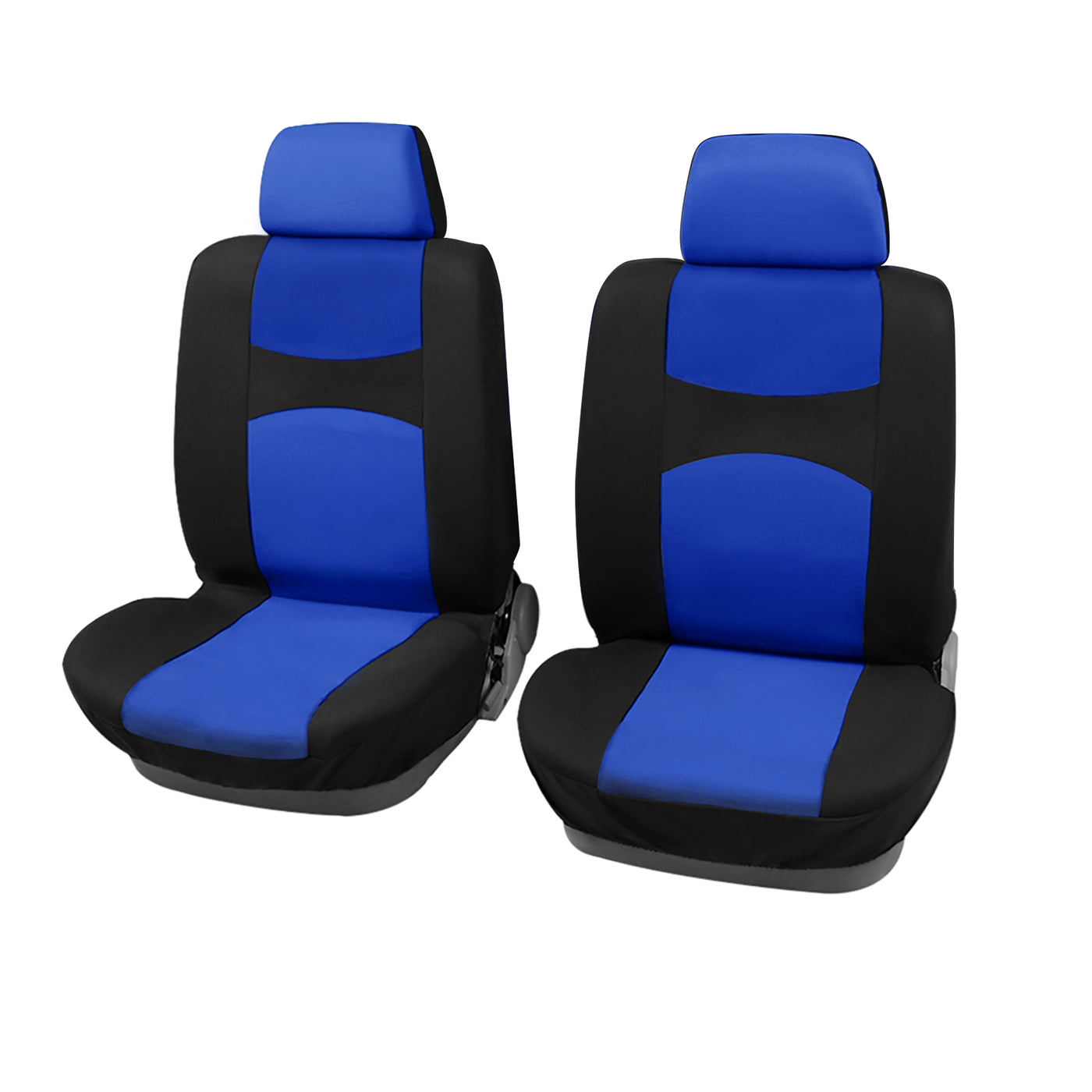 X AUTOHAUX 2pcs Headrest & 2pcs Front Seat Cover Kit Flat Cloth Fabric Seat Protector Pad for Most Car Truck SUV