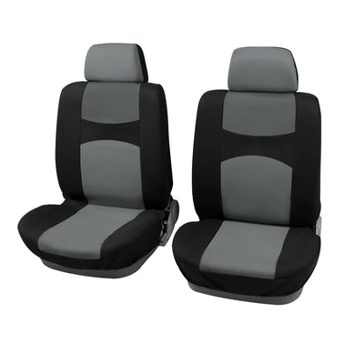 Harfington 2pcs Headrest & 2pcs Front Seat Cover Kit Flat Cloth Fabric Seat Protector Pad for Most Car Truck SUV