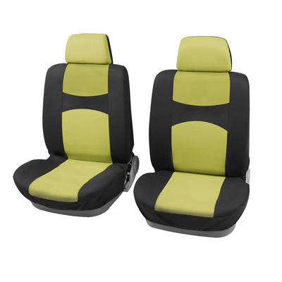 Harfington 2pcs Headrest & 2pcs Front Seat Cover Kit Flat Cloth Fabric Seat Protector Pad for Most Car Truck SUV