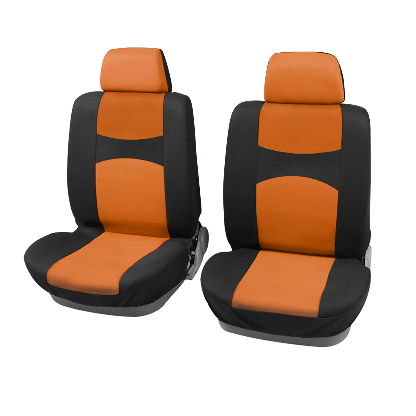 X AUTOHAUX 2pcs Headrest & 2pcs Front Seat Cover Kit Flat Cloth Fabric Seat Protector Pad for Most Car Truck SUV