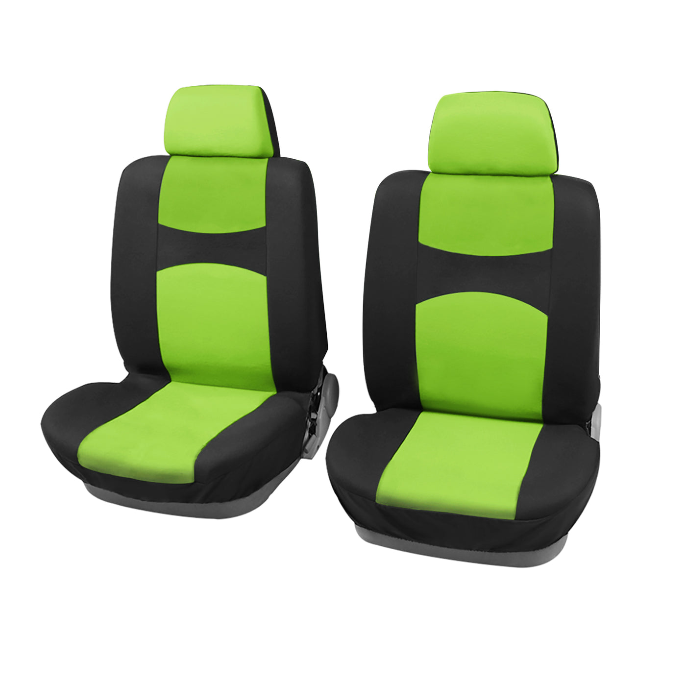 X AUTOHAUX 2pcs Headrest & 2pcs Front Seat Cover Kit Flat Cloth Fabric Seat Protector Pad for Most Car Truck SUV