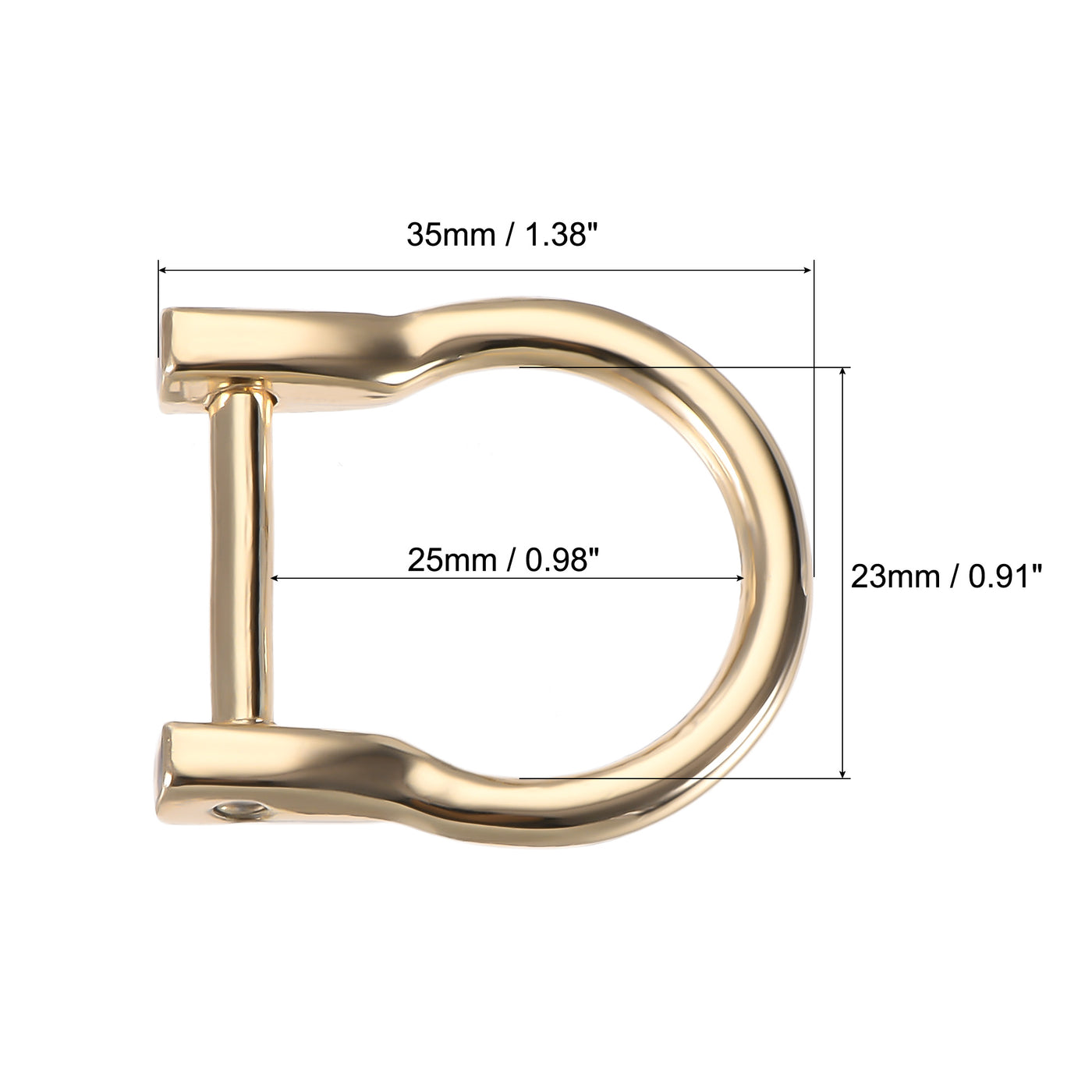 uxcell Uxcell U-shape Horseshoe D-Rings, Screw-in Shackle Buckles for Bags