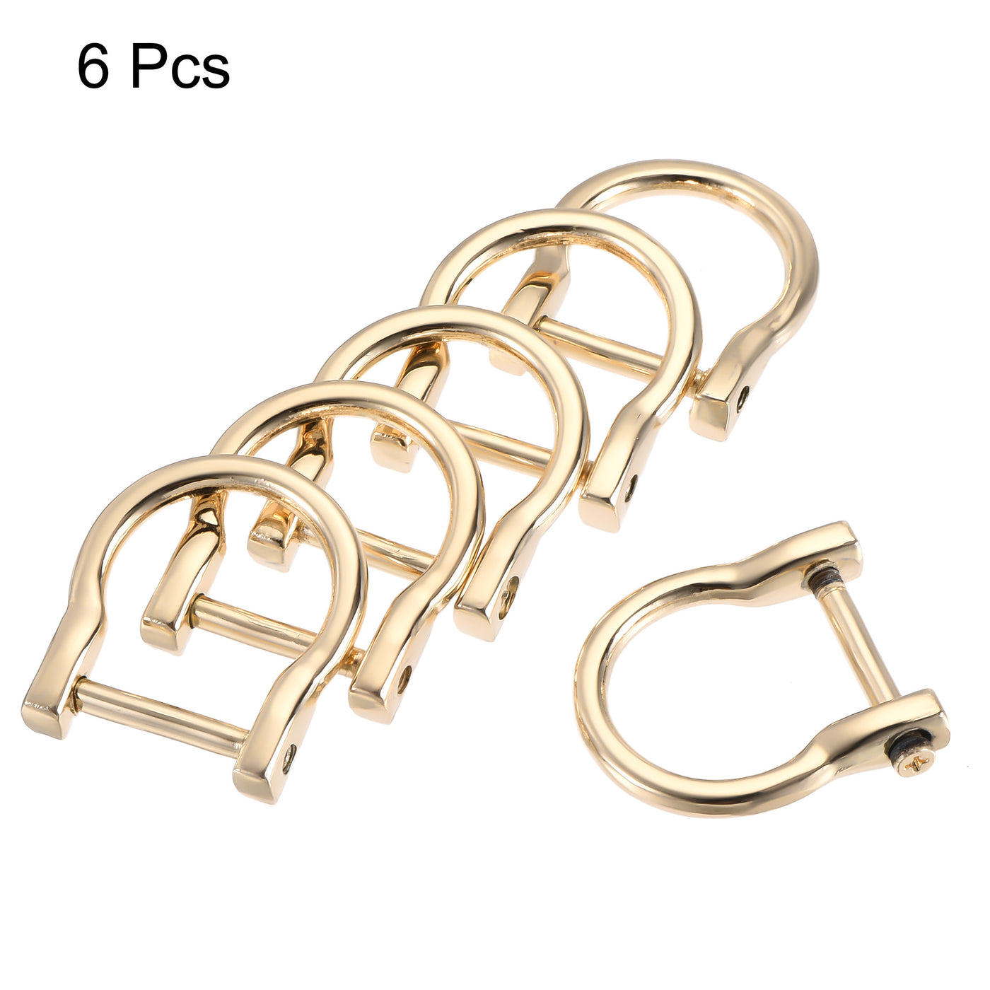 uxcell Uxcell U-shape Horseshoe D-Rings, Screw-in Shackle Buckles for Bags