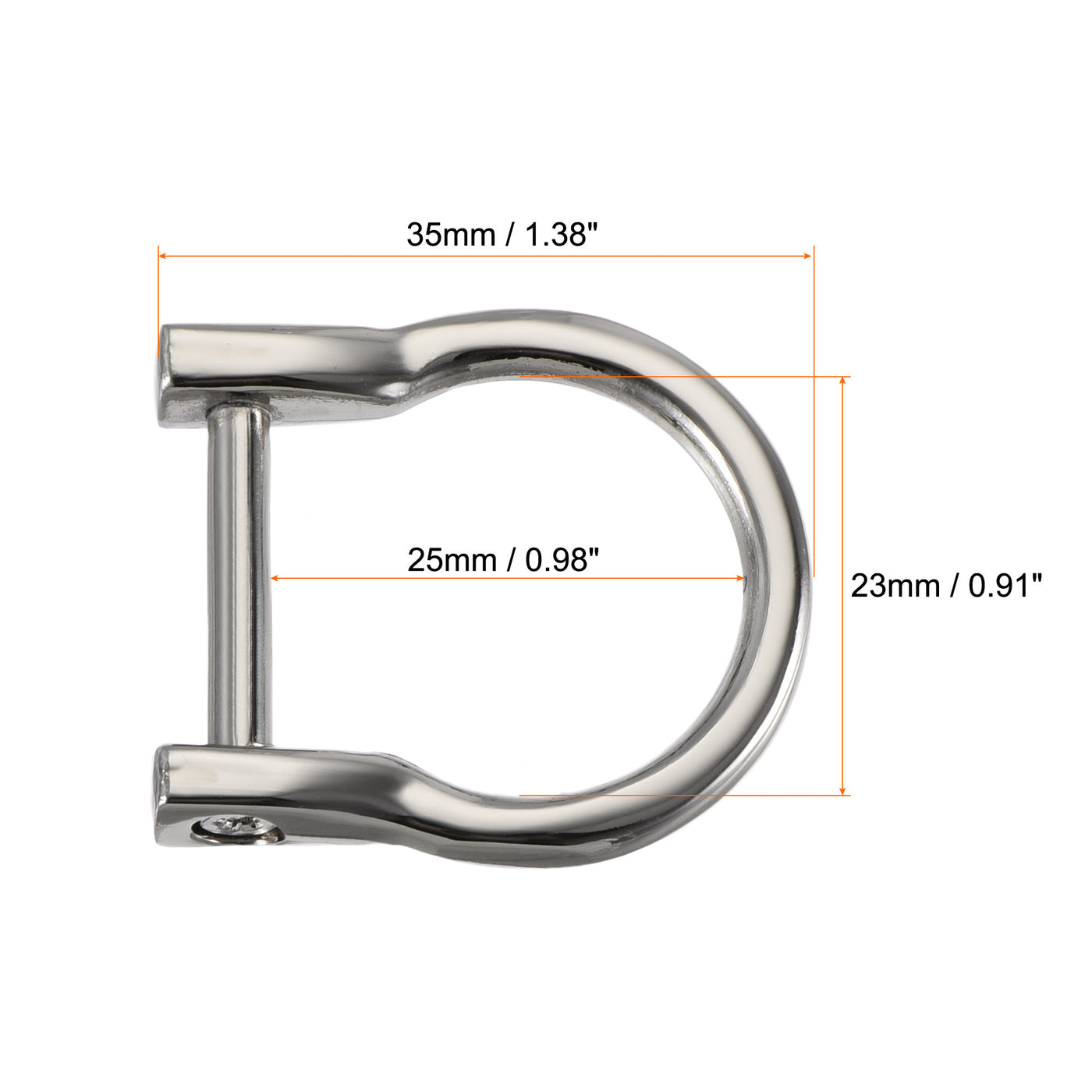 uxcell Uxcell U Shape Horseshoe D-Rings Screw-in Shackle Buckle