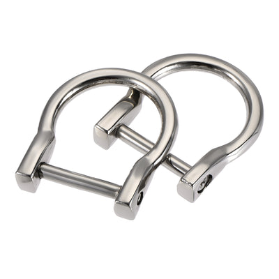 Harfington Uxcell U Shape Horseshoe D-Rings Screw-in Shackle Buckle