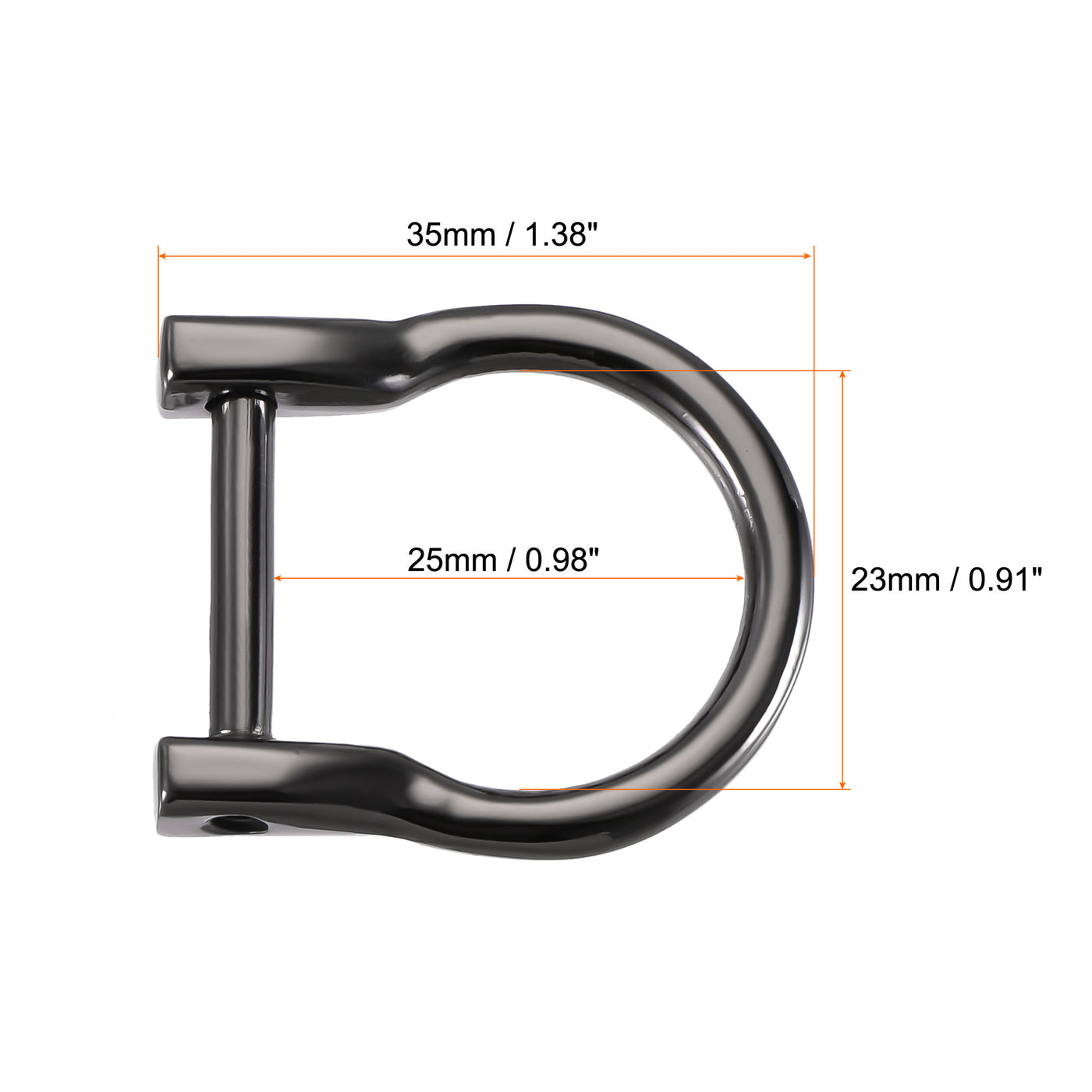 uxcell Uxcell U Shape Horseshoe D-Rings Screw-in Shackle Buckle