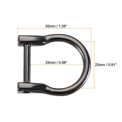 Harfington Uxcell U Shape Horseshoe D-Rings Screw-in Shackle Buckle