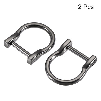 Harfington Uxcell U Shape Horseshoe D-Rings Screw-in Shackle Buckle