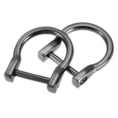 Harfington Uxcell U Shape Horseshoe D-Rings Screw-in Shackle Buckle