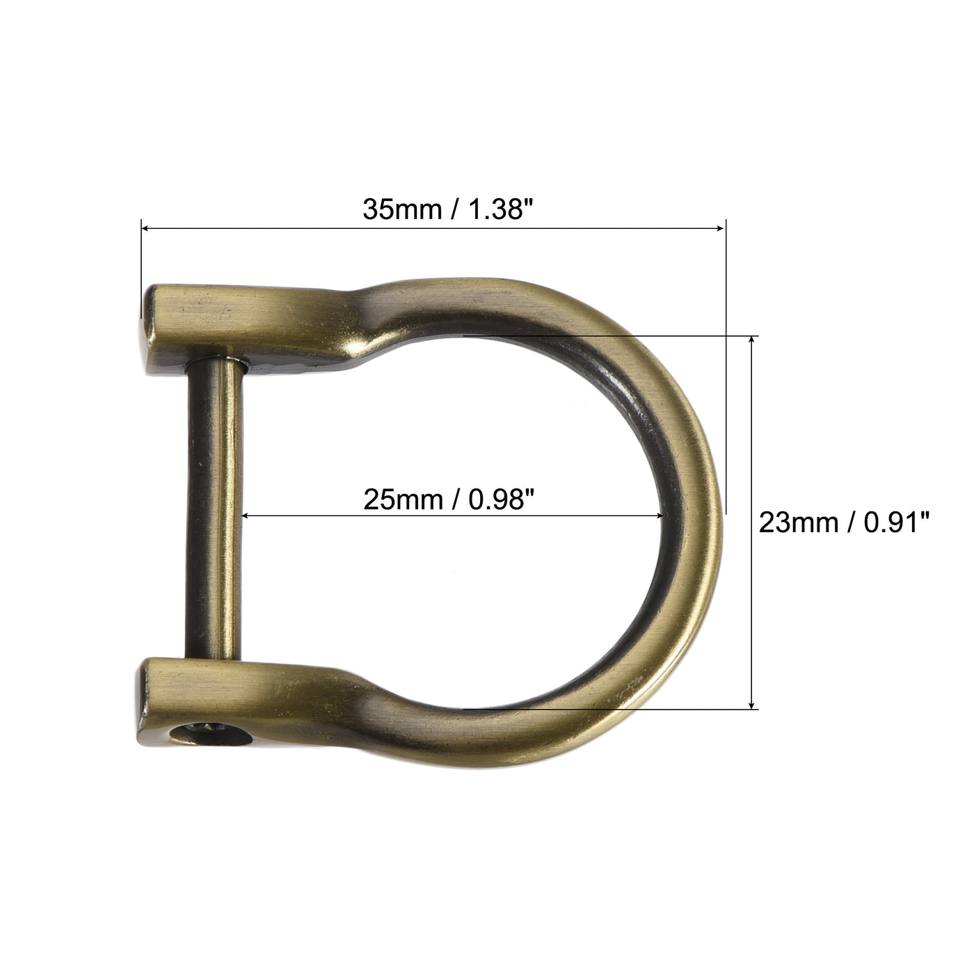 uxcell Uxcell U-shape Horseshoe D-Rings, Screw-in Shackle Buckles for Bags