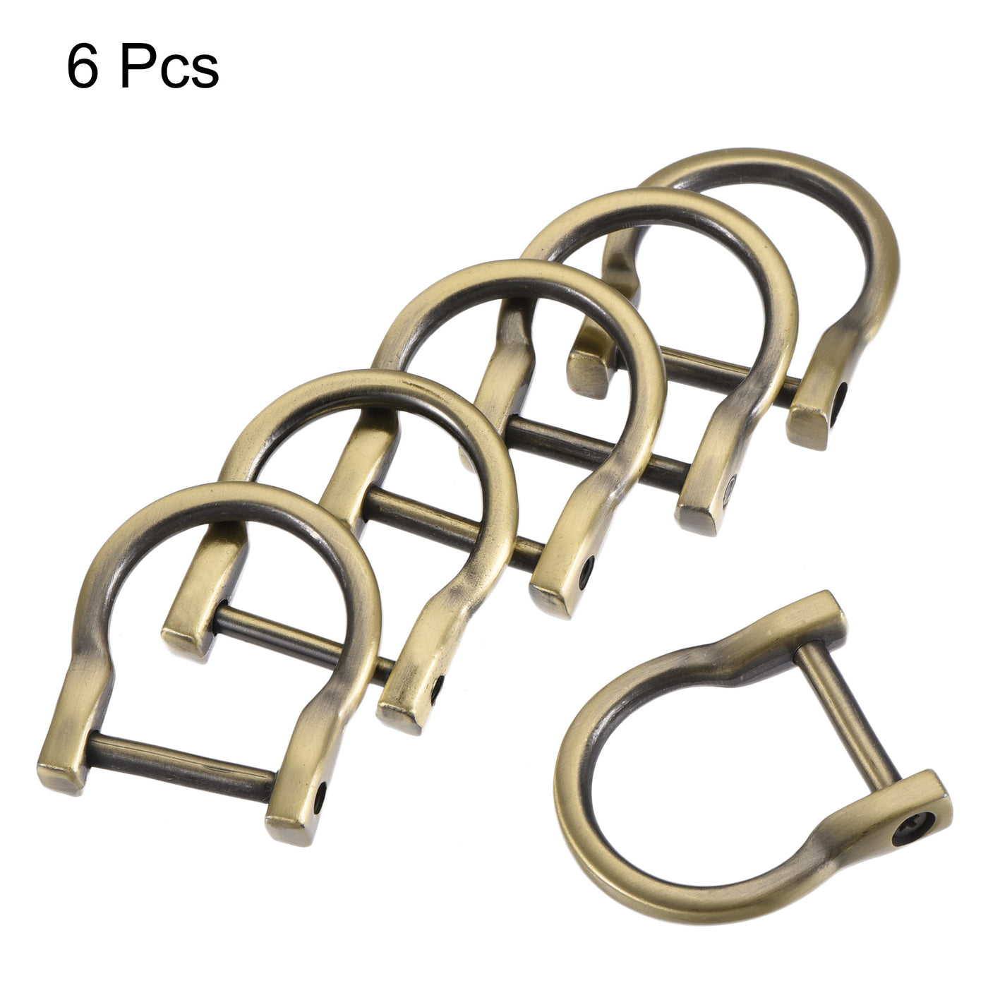 uxcell Uxcell U-shape Horseshoe D-Rings, Screw-in Shackle Buckles for Bags