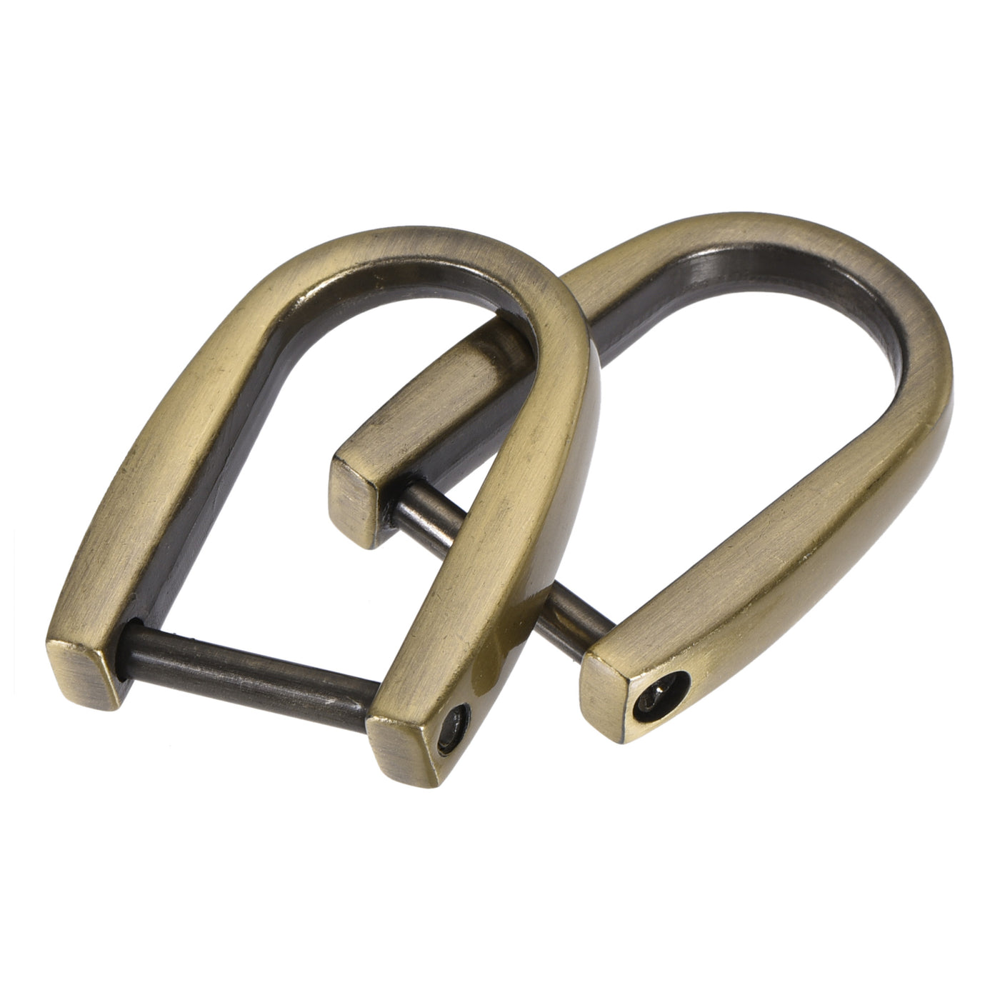 uxcell Uxcell 14mm(0.55") U Shape Horseshoe D-Rings Detachable Buckle Light Bronze 2pcs