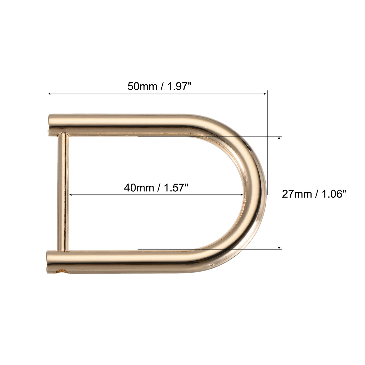 uxcell Uxcell U-Shape Horseshoe D-Rings, Zinc Alloy Buckles