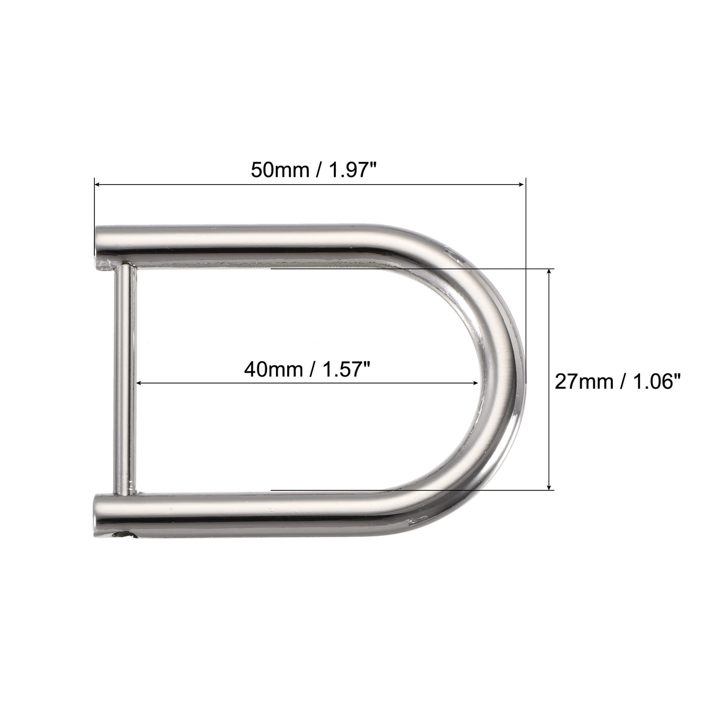 uxcell Uxcell U-Shape Horseshoe D-Rings, Zinc Alloy Buckles