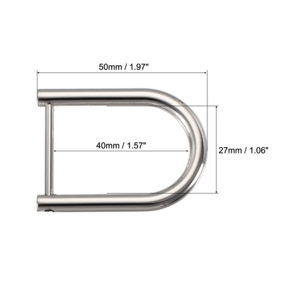 Harfington Uxcell U-Shape Horseshoe D-Rings, Zinc Alloy Buckles